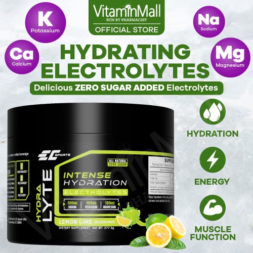 EC Sports Hydralyte Powder 1000mg - Elevated Intense Hydration Electrolytes Sports Supplement - Sodium, Potassium, Vitamin C, Magnesium, Calcium - Quick Muscle Growth, Endurance, Recovery, Performance for Post Workout - Sugar Free Formula EC Sports Hydralyte Powder 1000mg - Elevated Intense Hydration Electrolytes Sports Supplement - Sodium, Potassium, Vitamin C, Magnesium, Calcium - Quick Muscle Growth, Endurance, Recovery, Performance for Post Workout - Sugar Free Formula