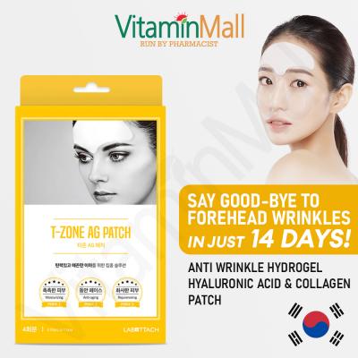 Labottach T Zone AG Forehead Anti Wrinkle Hydrogel Patch - Anti Aging, Skin Hydration, Rid Wrinkle - Box of 4 Patch