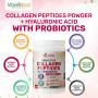 Nutri Botanics Bioactive Collagen Peptides Powder with Probiotic + Hyaluronic Acid – 275g – Skin Supplement, Bone & Joint Health, Digestive Health, Hair & Nail Supplement - Unflavored