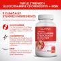 Nutra Botanics Triple Strength Glucosamine Chondroitin MSM - 60 Tablets - Joint Support Supplement for Joint Pain Relief - With 1500mg Glucosamine Sulfate to Lubricate Joint & Promote Joint Health
