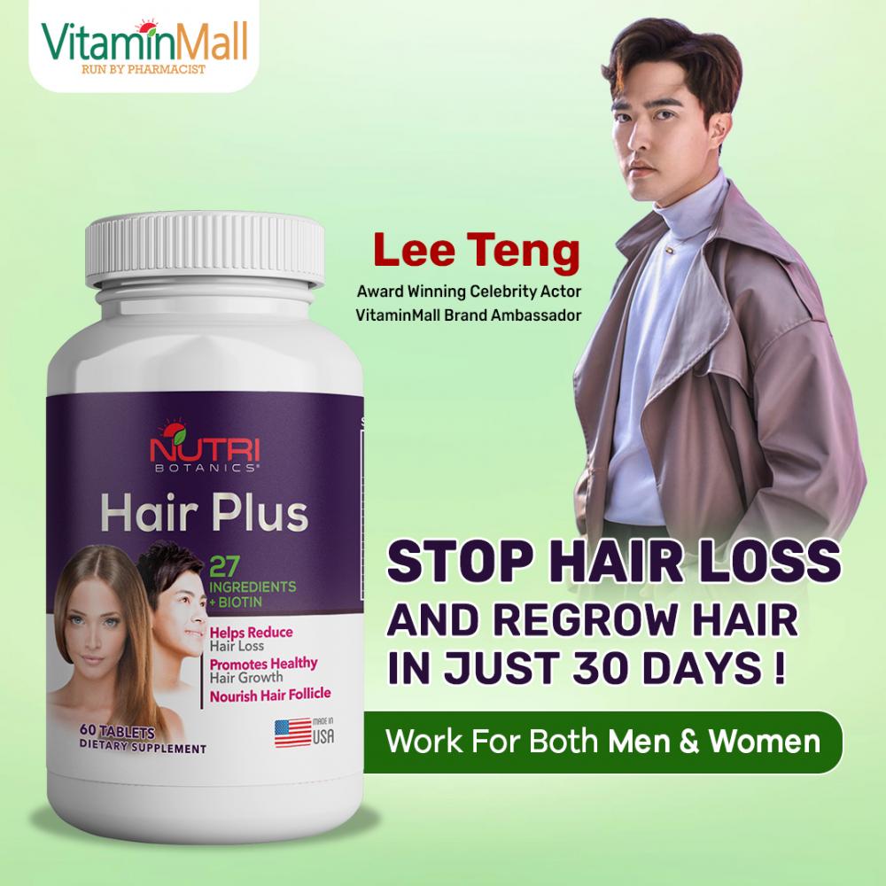 Hair Plus - Hair Growth Supplement - Stop Hair Loss, Regrow Hair -  VitaminMall