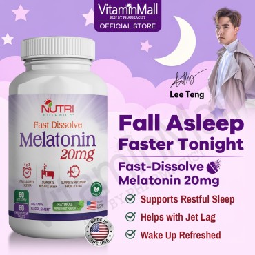 Nutri Botanics Fast Dissolve Melatonin 20mg - Nigh...
