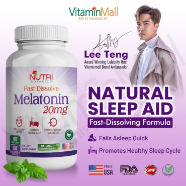 Nutri Botanics Fast Dissolve Melatonin 20mg - Nigh...