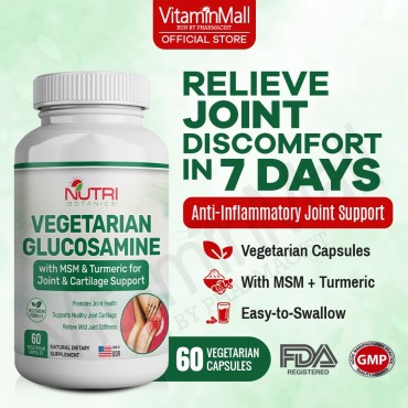 Nutri Botanics Vegetarian Glucosamine MSM Turmeric...