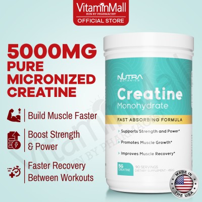 Nutra Botanics Creatine Monohydrate Powder 450g – Micronized Creatine for Strength, Muscle Growth & Recovery