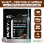 EC Whey+ Superior Absorption Whey Protein Isolate Powder with Collagen Peptides Digestive Enzymes - 5 Flavors - Fast Absorbing, Pre Workout Supplement, Build Muscle & Strength, Improve Recovery
