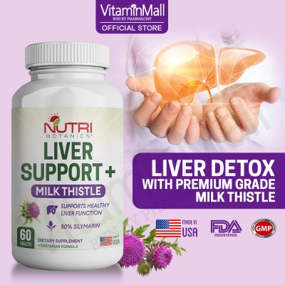 Nutri Botanics Liver Support with Milk Thistle & Silymarin Extract - Liver Support Supplement for Liver Health - Detox, Cleanse, Repair