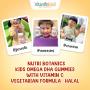 Nutri Botanics Vegetarian Kids Omega + DHA Gummies with Vitamin C – 60 Gummies – Children Brain Supplement to Improve Memory & Attention – Supports Vision & Eye Health, Immune Health
