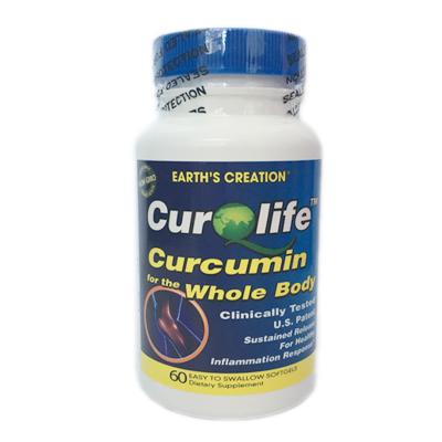 Earth’s Creation CurQlife Turmeric Curcumin - 60 Softgels - Patented, Potency and Absorption in a Softgel - 40 Times More Bioavailable Than Regular Turmeric Capsule - Anti Inflammatory Joint Pain Relief & Joint Health Support