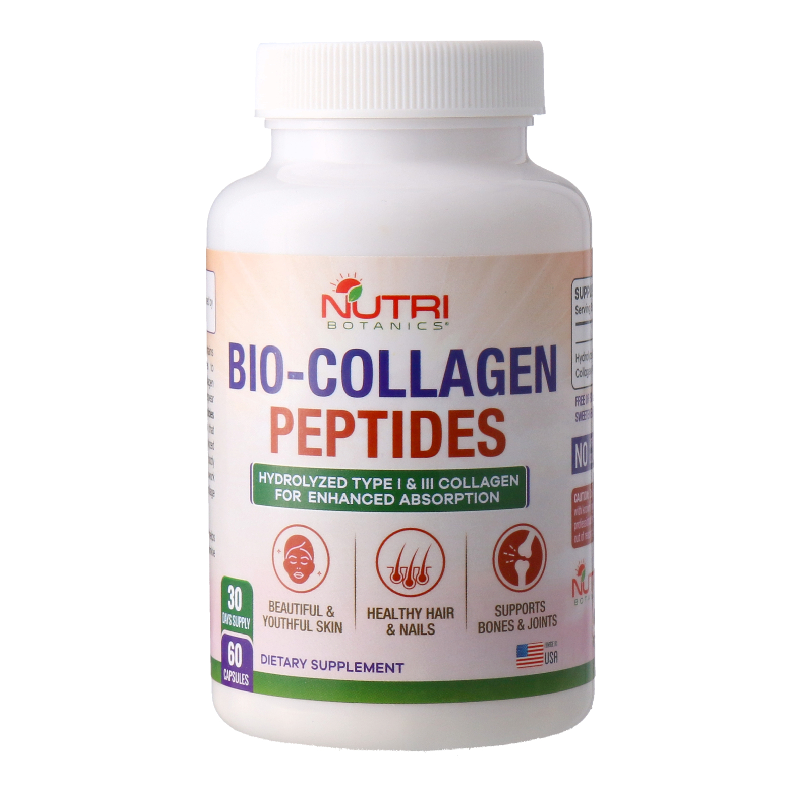 Nutri Botanics Bio Collagen Peptides - Anti Aging Supplement - VitaminMall